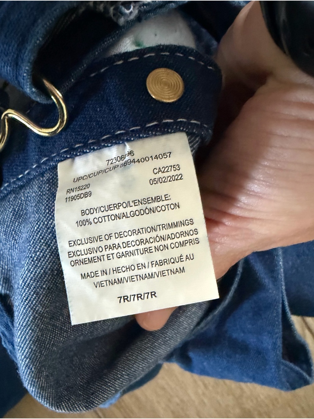 Kids Liberty Blue Denim Overalls - Picture 2 of 3